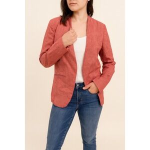LOFT Women's Pink Blazer‎ Size 10 Mid-Length Business Jacket